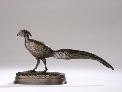 null Alphonse Jules CONTOUR (1811-1888)


Pheasant


Bronze with brown patina. 


Signed...