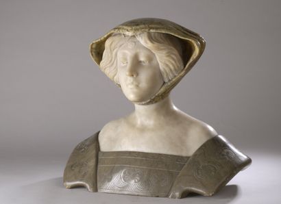 null FRENCH SCHOOL circa 1900 


Bust of a young woman 


Grey, white and yellow...