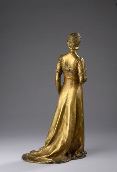 null Alexandre CLERGET (1856-1931)


Jeune femme en costume Renaissance


Bronze...