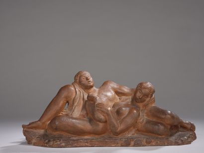 null Vadim ANDROUSOV (1895-1975)


Couple allongé


Vers 1951


Terre cuite.


Signé...