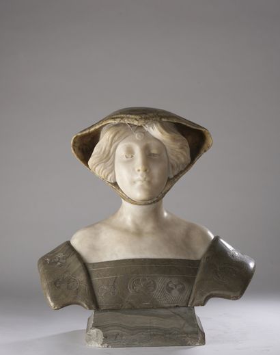 null FRENCH SCHOOL circa 1900 


Bust of a young woman 


Grey, white and yellow...