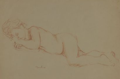 null Marcel DAMBOISE (1903-1992)


Lot de deux dessins :


– Femme assise les jambes...