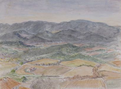 null Marcel DAMBOISE (1903-1992)


Lot de deux aquarelles :


– Vence vue du colombier,...