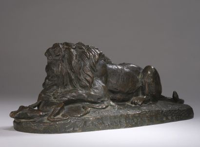 null Antoine-Louis BARYE (1796-1875)


Lion devouring a gazelle


Bronze with brown...