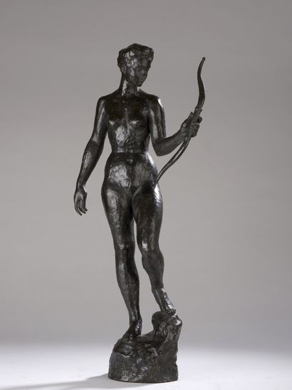 null Hubert YENCESSE (1900-1987)


Diana on the rock


Bronze with brown patina.


Signed...