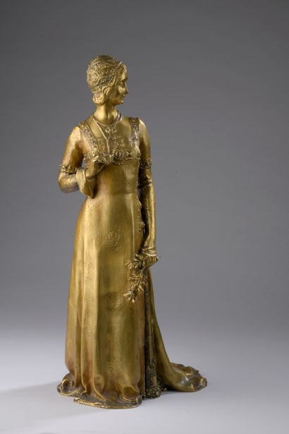 null Alexandre CLERGET (1856-1931)


Young woman in Renaissance costume


Bronze...