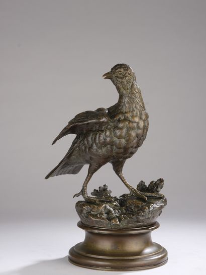 null Alexandre LEONARD (1821-1877)


Partridge 


Bronze with light brown patina.


Signed...