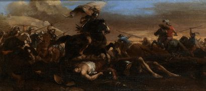 null 17th century NAPOLITAN school 


Battle scene


Canvas.


25 x 54,5 cm