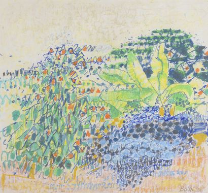 null Gustav BOLIN (1920-1999)


Jardin avec bananier et hortensias, 1990 


Pastel...