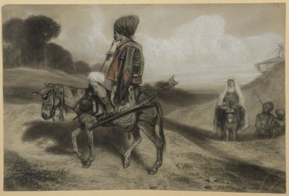 null Alexandre Gabriel DECAMPS (1803-1860)


Famille turque


Crayon, gouache blanche...