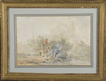 null Attributed to Louis Gabriel MOREAU (1740-1806)


View of a river at the castle


Walkers...