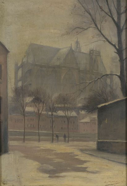null Albert MARKS (1871-1941)


Cathédrale de Metz sous la neige


Huile sur toile....