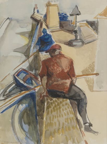 null Jacques DESPIERRE (1912-1995)


The fishermen 


Pencil and watercolor on paper....