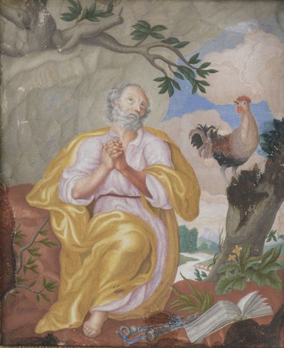 null FRENCH SCHOOL end of the 17th century 


Saint Peter


Gouache.


22 x 19 c...