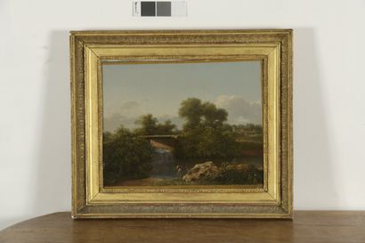 null Alexandre PAU DE SAINT MARTIN (active 1769-1848)


Landscape with a river


Oil...