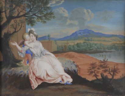 null Pierre FILLOEUL (1696 - 1754)


Young woman seated in a landscape


Portrait...