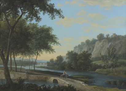 null Attributed to Alphonse N. MANDEVARE (1759-1829)


Thatched cottages near a river


Landscape...