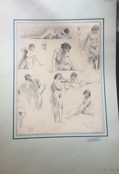 null Léon LEBEGUE (1863-1930)


Etude de nus


Encre et crayon.


Cachet d'atelier....