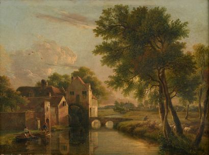 null Pieter FRANZ II de NOTTER (1779-1842) 


Paysage au moulin 


Huile sur panneau...