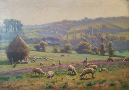 null Charles WISLIN (1852-1932)


Meule et moutons à Carolles 


Huile sur toile...