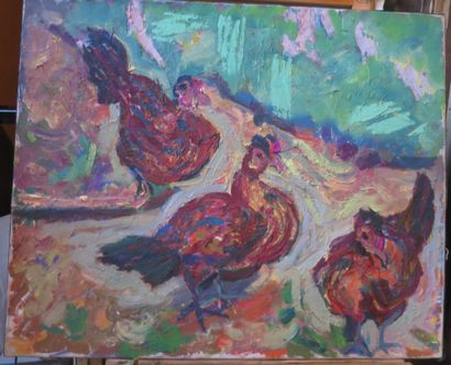 null André BEAUCÉ (1911-1974)


The three hens


Oil on canvas.


50 x 73 cm