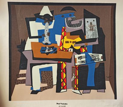 null D'après Pablo Picasso (1881-1973)


Three musicians


Pochoir en couleurs


Pliures


44...