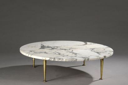 FRENCH WORK 1970 
Coffee table with circular...