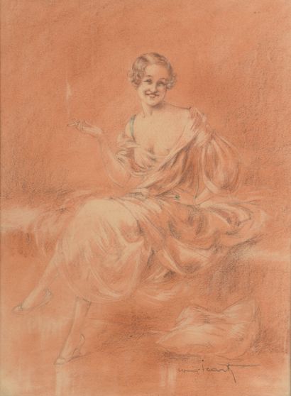 null Louis ICART (1888-1950)


Smiling girl with a cigarette


Three pencils on paper....