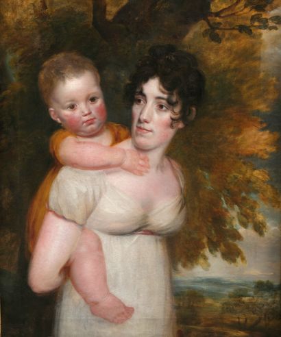 null École ANGLAISE vers 1820, entourage de John RUSSELL


Portrait de femme portant...