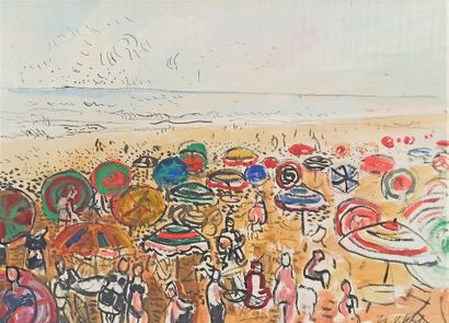 Henri Victor WOLVENS (1896-1977) 
Beach scene...