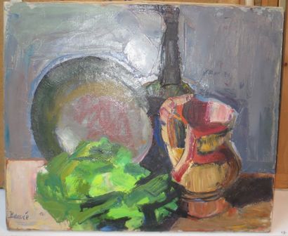 null André BEAUCE (1911-1974)


Still life with lettuce and bottle


Oil on canvas.


Signed...