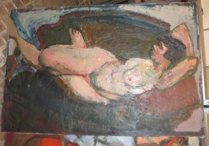 null André BEAUCÉ (1911-1974)


Nude lying on the sofa, hands behind the head


Oil...