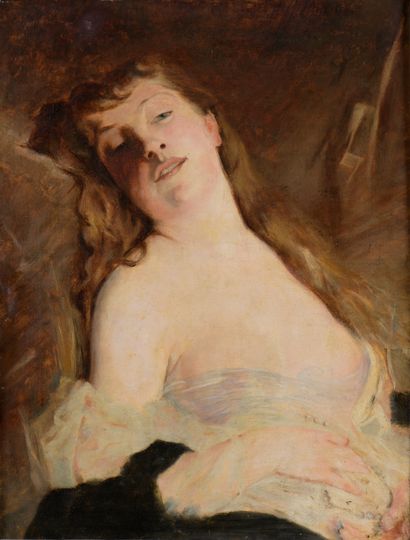 null D'après Charles CHAPLIN (1825-1891)


L'extase


Huile sur toile. 


Signature...