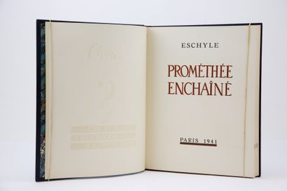 null Eschyle - Schmied, F.L.- Prométhée enchaîné. Paris, Société des Médecins Bibliophiles,...