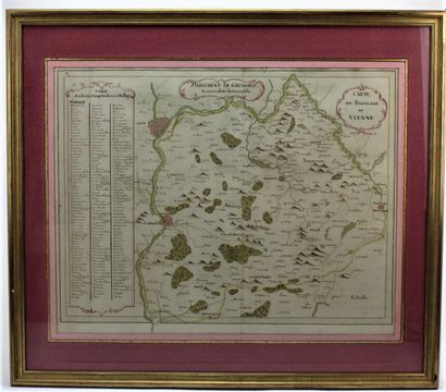 null Dauphiné] Set of 6 manuscript maps of the Dauphiné. 1/ - Map of the baillage...
