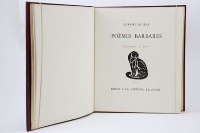 null Leconte de Lisle - Jouve. - Poèmes barbares. Lausanne, Gonin et Cie, 1929-1931....