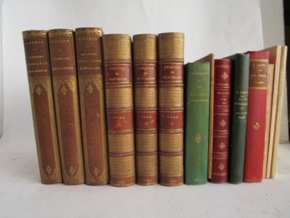  Lot of literature and romantic works in publisher's cloths with gilded or polychrome...