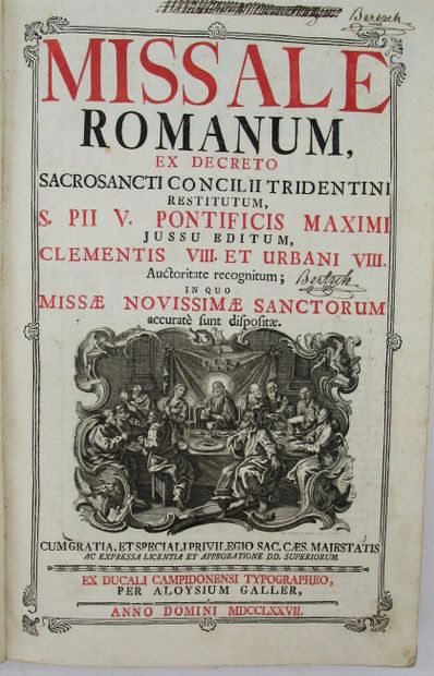 null Missale Romanum Ex Decreto Socrosancti Concilii Tridentini Restitutum, S. PII...
