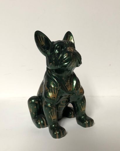 null Manon GRAVEMAN (1971) aka MOONTJE


ROLEX BULL DOG


Green and gold resin sculpture,...