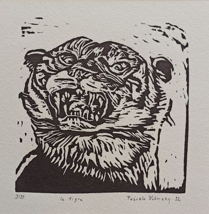 null Pascale HÉMERY (1965)


Lot comprenant 3 estampes :


- Le tigre. 1992. Estampe...