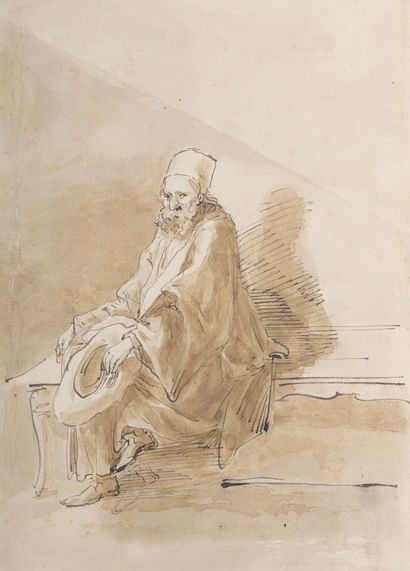 Carlo MARCHIONNI (Rome 1702-1786) 
Man sitting...