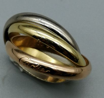 null CARTIER 


Trinity" ring in 18K gold 750‰. Signed and numbered QK0928.


Traces...