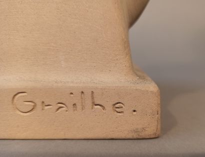 null Henri GRAILHE (XX)


Crouching man


Terracotta. 


Signed on the back.


H....