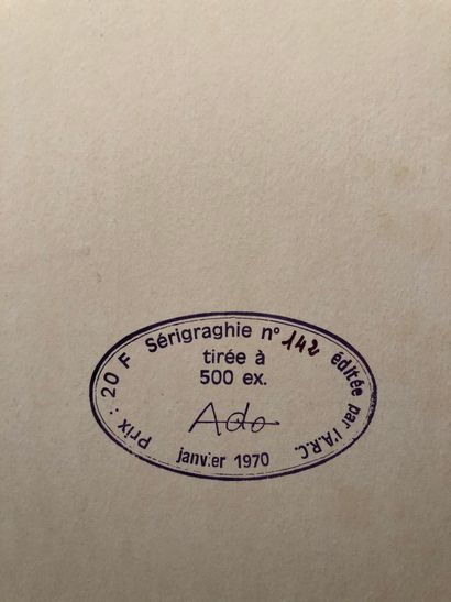 null Jean DEWASNE (1921-1999)


Sans titre


Sérigraphie éditée par l’A.R.C., numérotée...