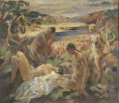 Wendela BORREEL (1895-1985) 
The bathers...