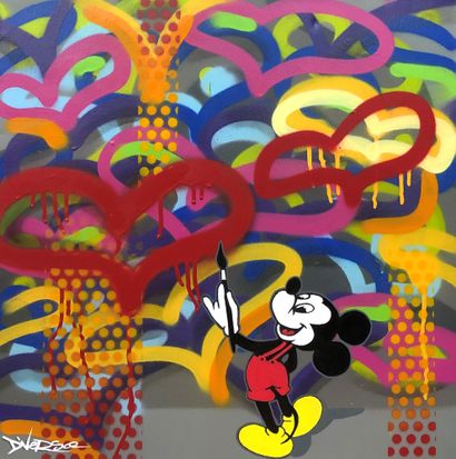 DVERSO (XXème siècle) 
Mickey Mouse loves...