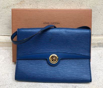 VUITTON, 1990's 
Shoulder bag in blue epui...