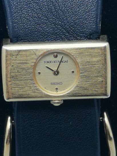 null TOKIO KUMAGAI by SEIKO


Ladies' wristwatch in gilded brass, black leather strap...