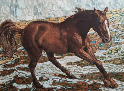 JUNYING (Xxeme) 
The horse, 2004 
Oil on...