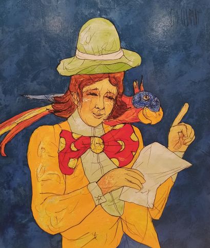 null Gérard GOUVRANT (né en 1946) 


Le clown 


Acrylique sur toile.


Signée en...